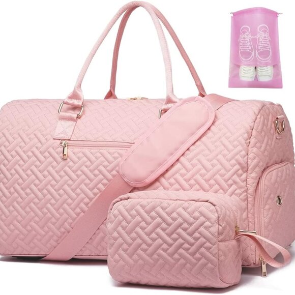 Jewelry - Duffle Bag for Travel, Weekender Bag with Shoe Compartment, Carry On Overnight B